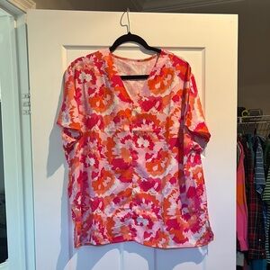 Vibrant Pink and Orange Women's Top
